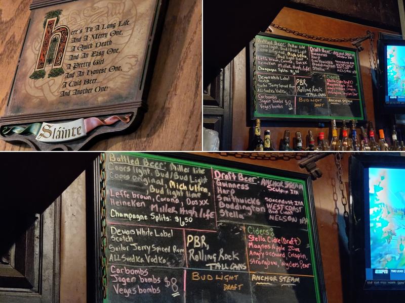 Blarney Stone Pub Menu