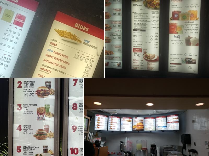 Wendy's Menu