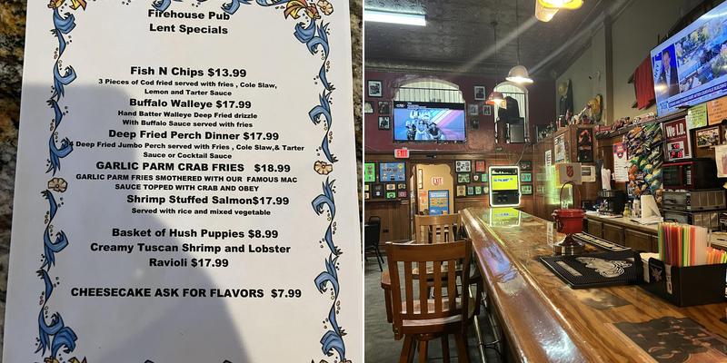 Firehouse Pub Menu