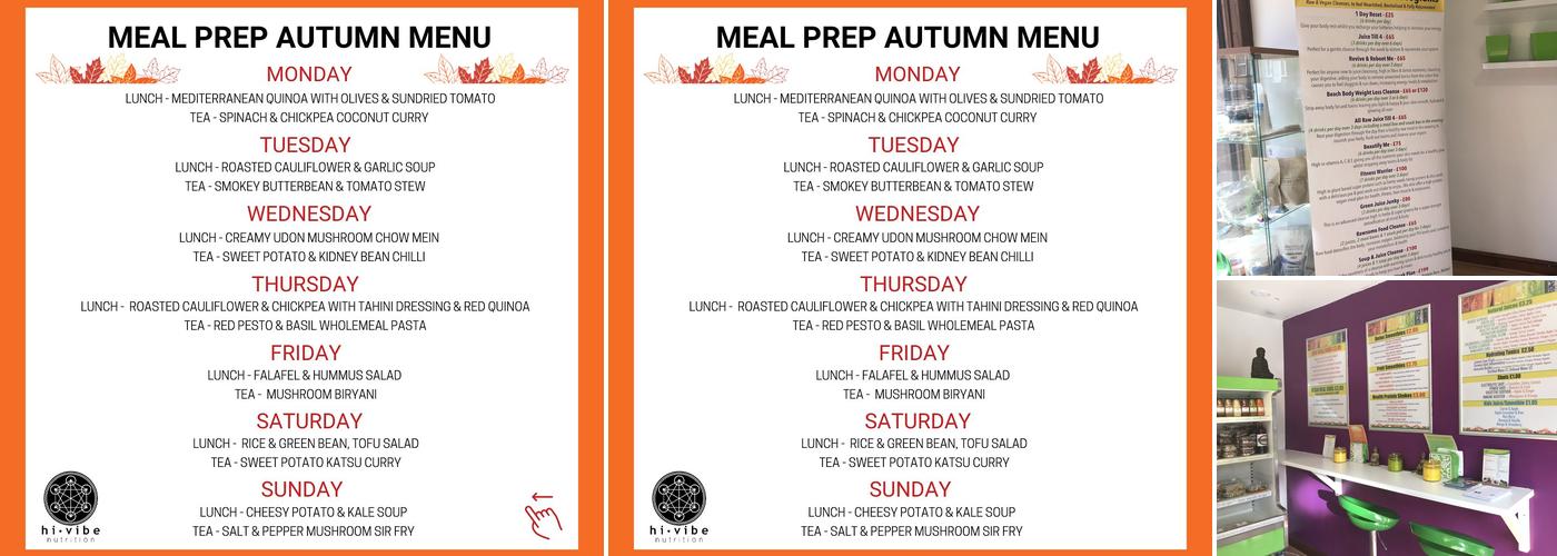 Hi Vibe Nutrition (Previously Rawfullygood4u) Menu