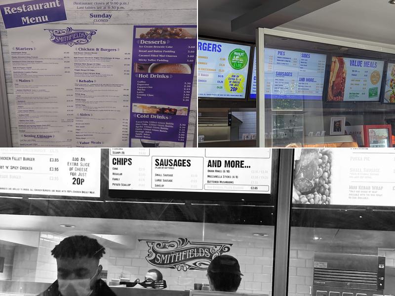 Smithfields Traditional Fish & Chips Menu