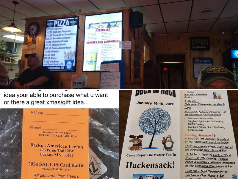 Willard's Saloon & Eatery Menu