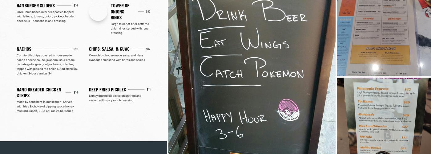 Barwest Menu