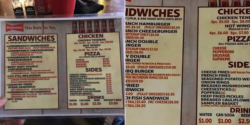 longbranch saloon Menu