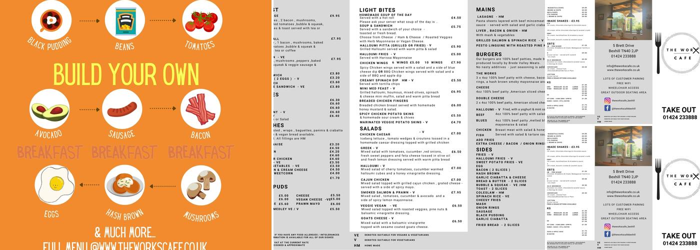 The Works Cafe Menu