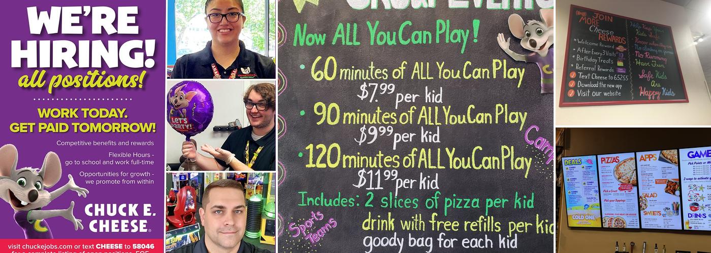 Chuck E. Cheese Menu