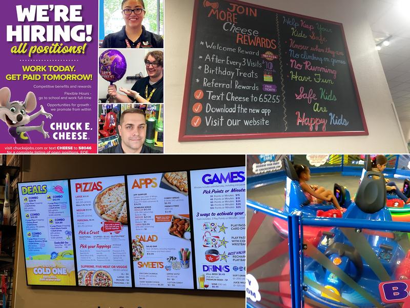 Chuck E. Cheese Menu