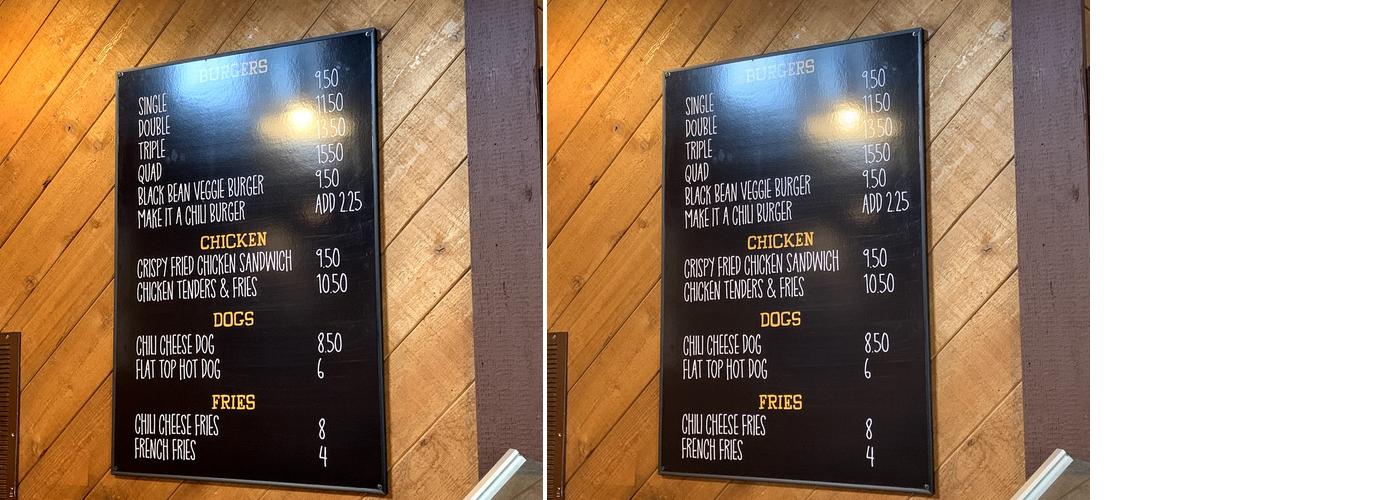 Slopeside Speakeasy Menu