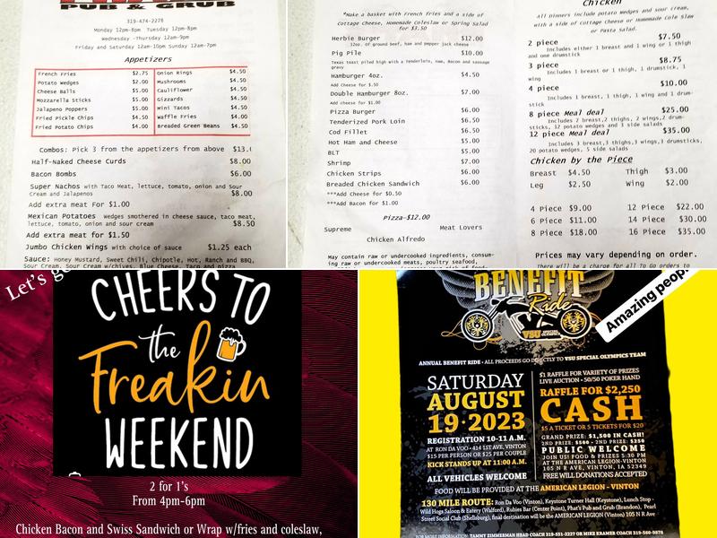 Phat's Pub & Grub Menu