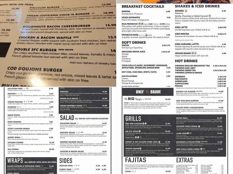 The Quills Menu