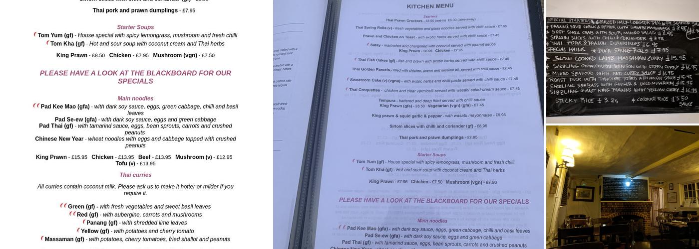 Ananta Thai Food Pub Menu