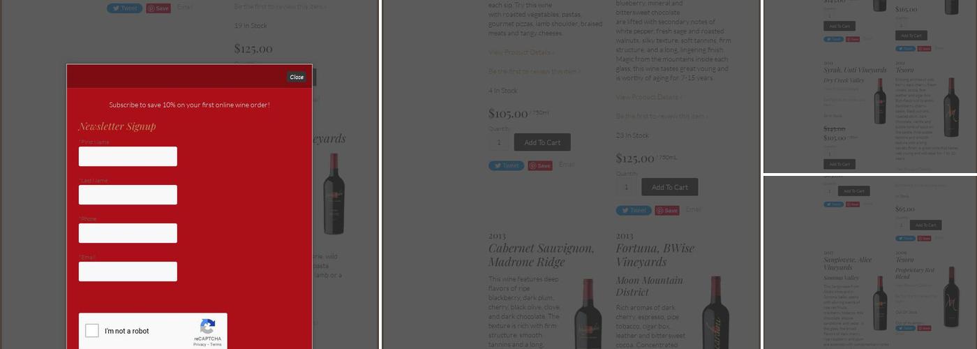 Muscardini Cellars Menu