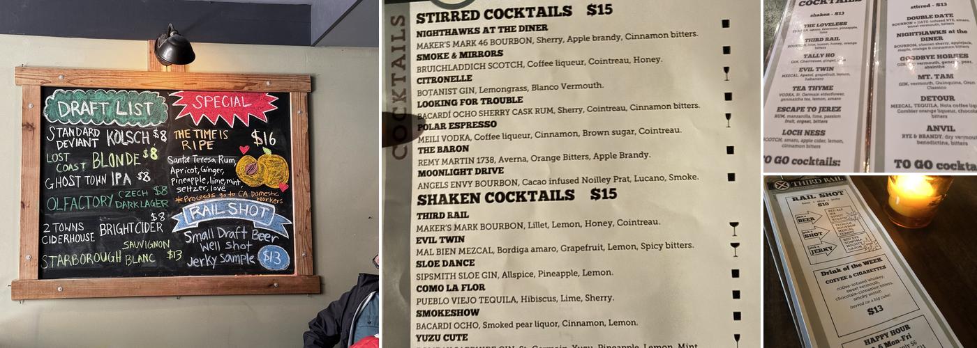 Third Rail Menu