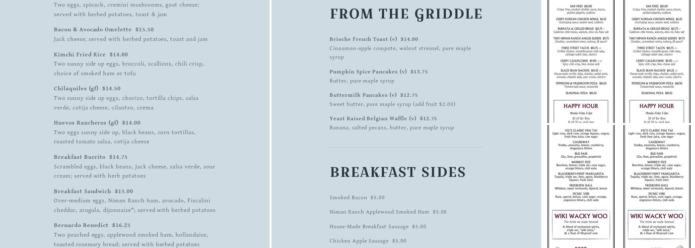 Wiki Bar Menu