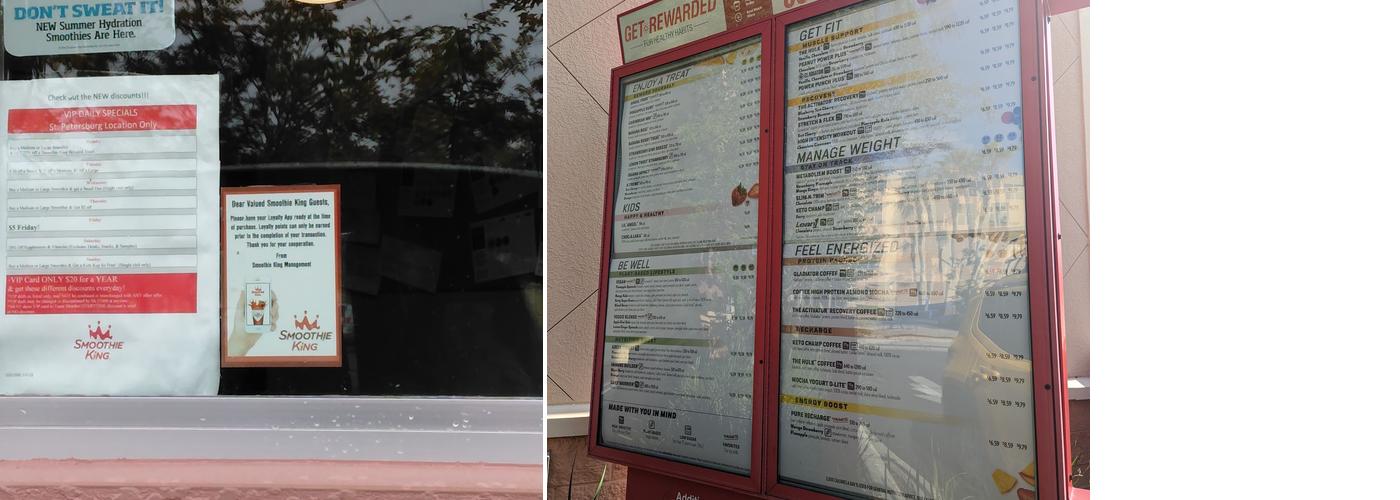 Smoothie King Menu