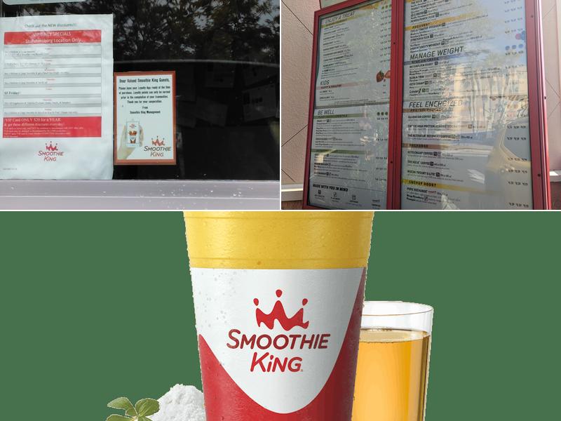 Smoothie King Menu
