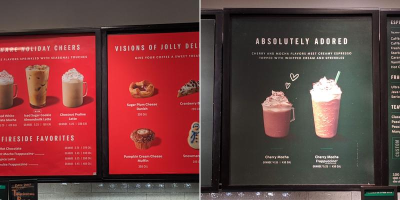 Starbucks Menu