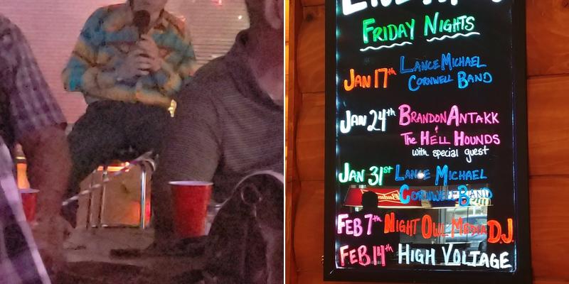 The Cabin Saloon Menu