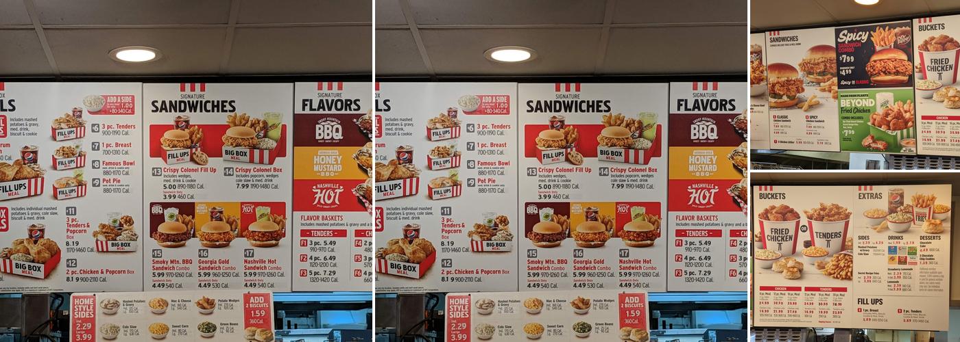 KFC Menu