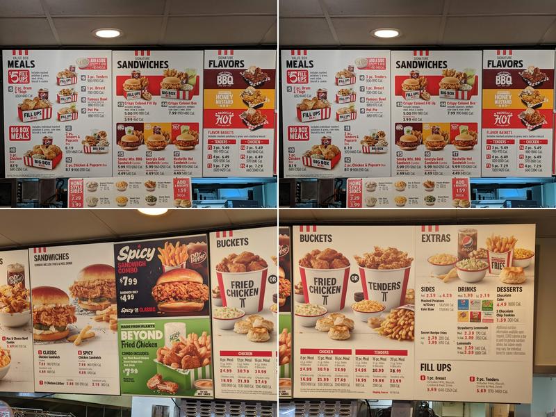 KFC Menu