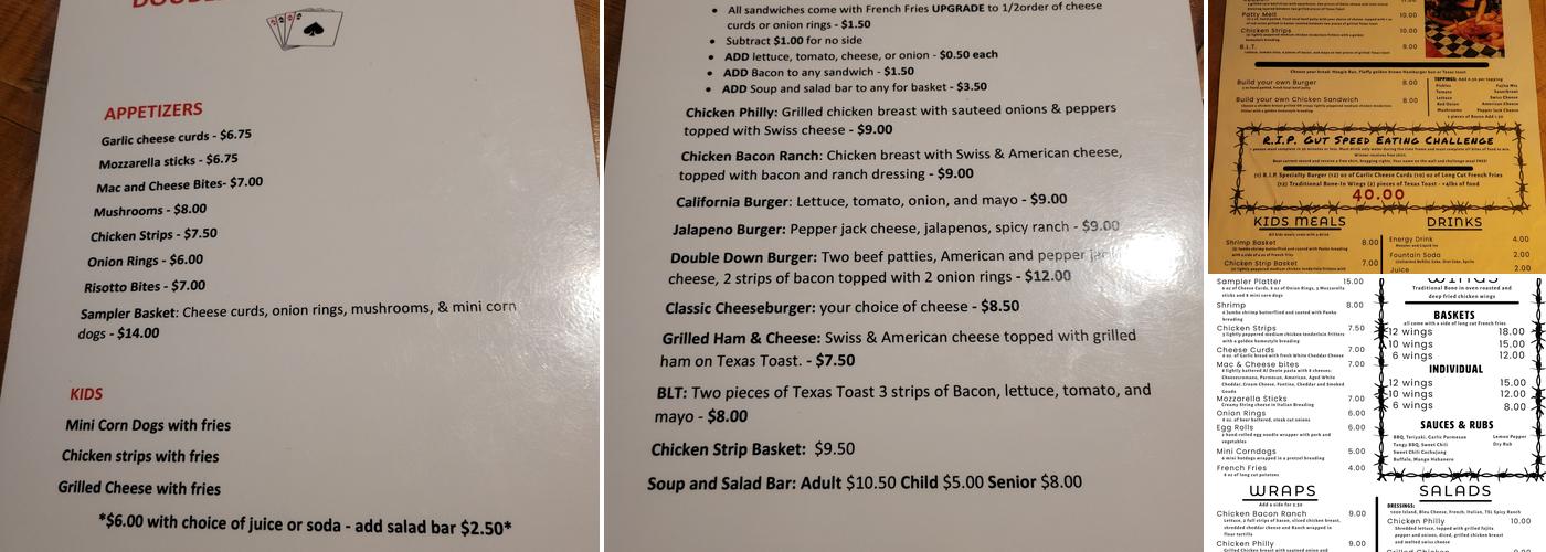 The Section Line Bar & Grill Menu