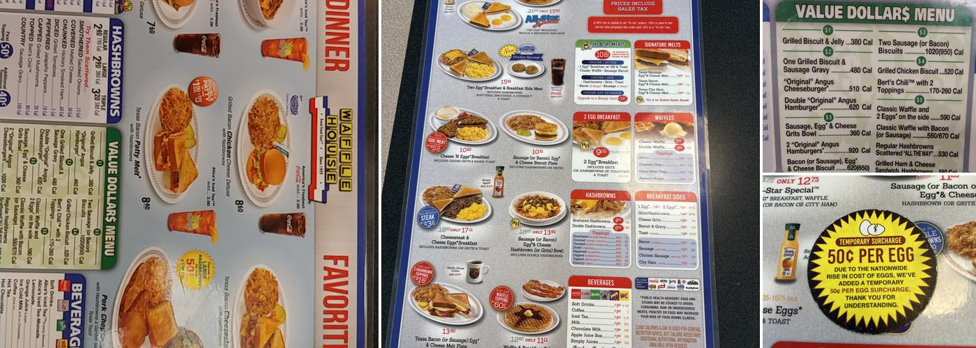 Waffle House Menu