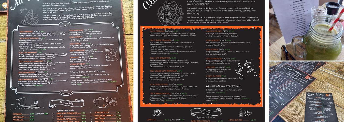 Nutrition Joe's Menu