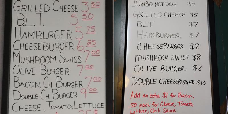 Hog's Head Saloon Menu