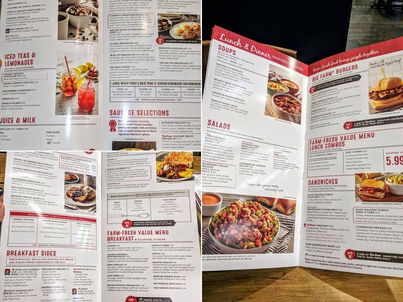 Bob Evans Menu