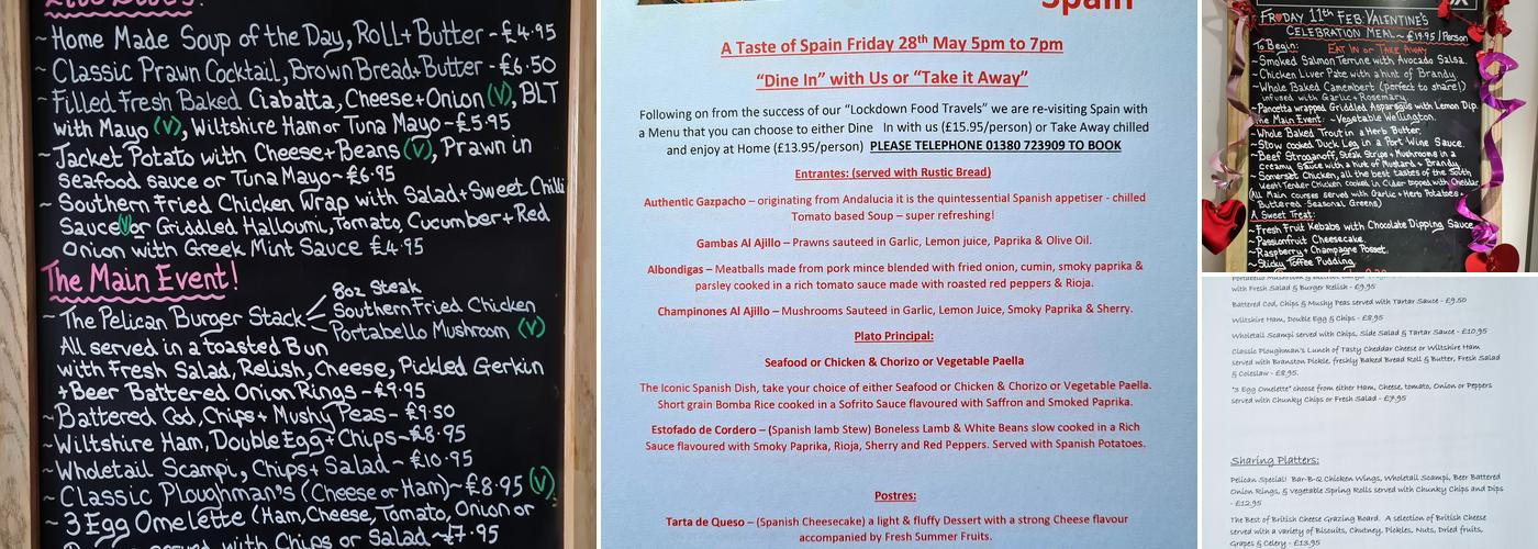 The Pelican Inn Menu