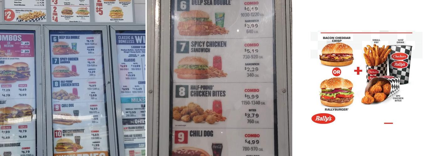 Checkers Menu