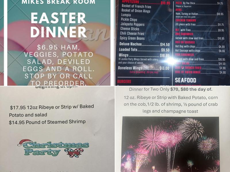 Mike's Break Room Menu