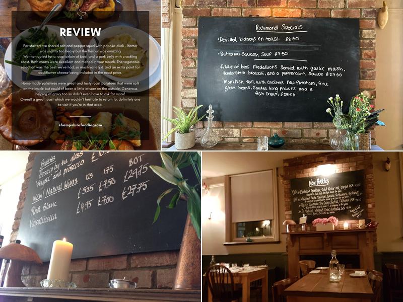 The Richmond Arms Menu