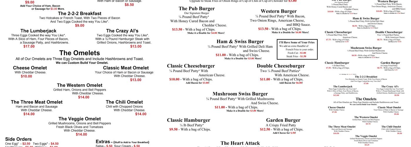 Noti Pub Menu