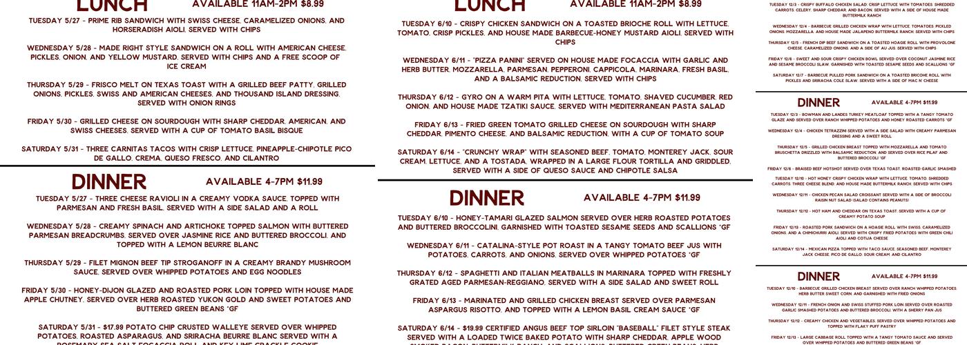 Bodega Market, Tipp City Menu