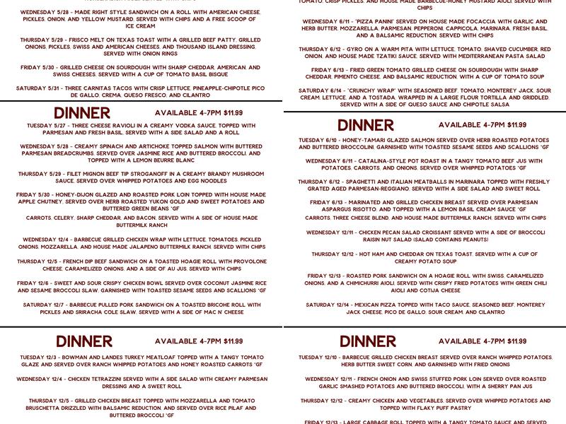Bodega Market, Tipp City Menu