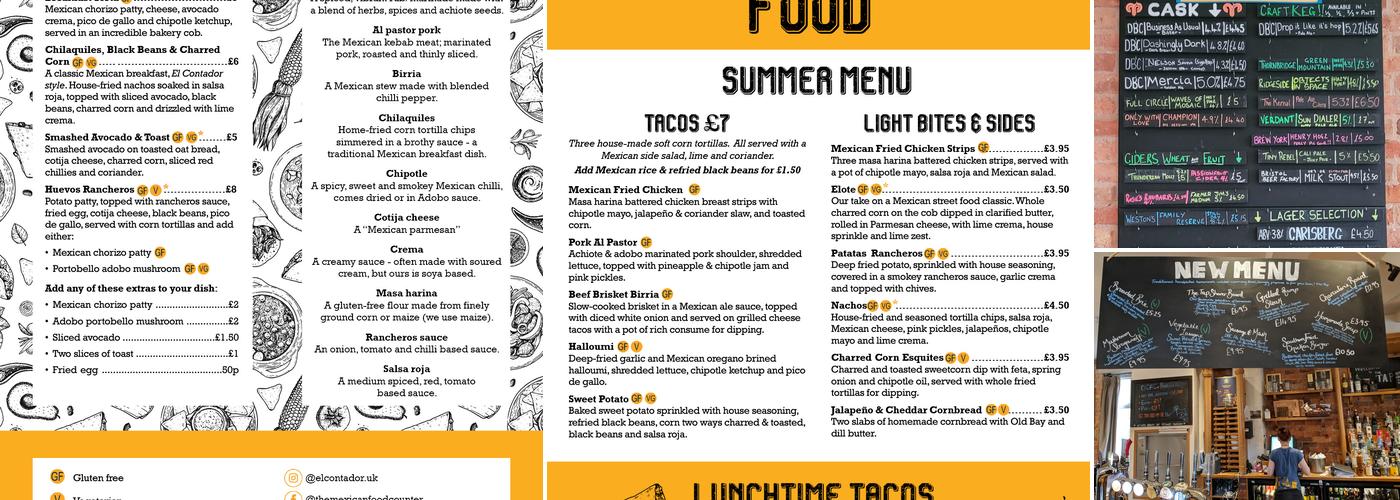 Derby Brewing Tap House Menu