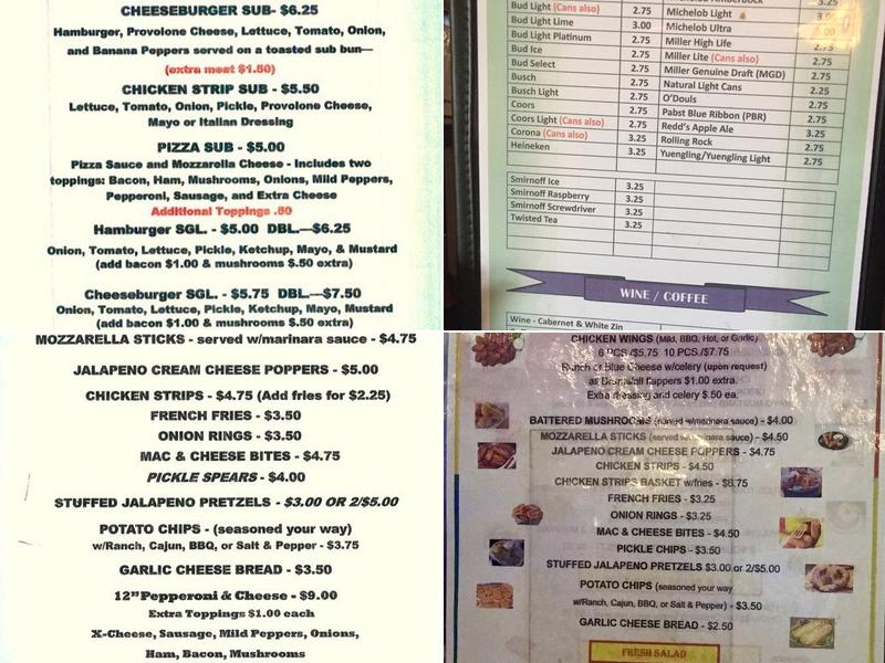 E&R Grille Menu