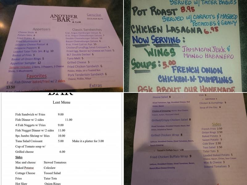 Another Bar & Grill Menu
