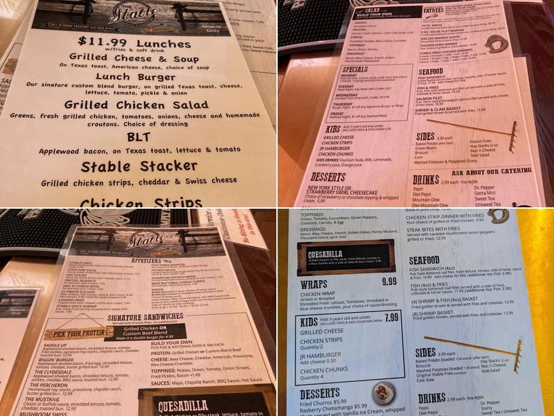 The Stable Menu