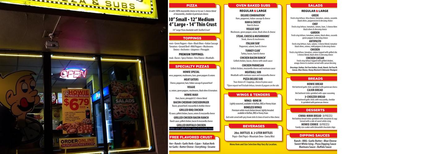 Hungry Howie's Pizza & Subs Menu