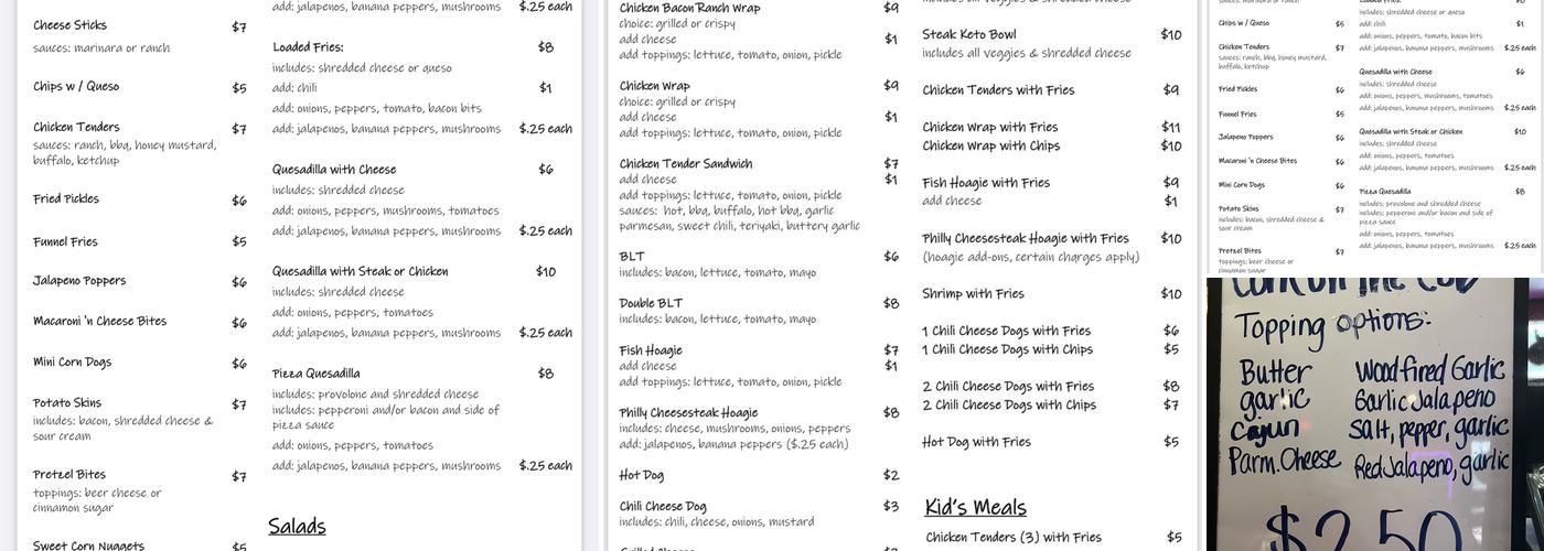 Flamingo Bar & Grill Menu
