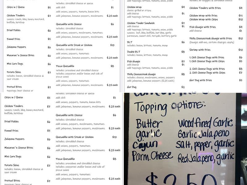 Flamingo Bar & Grill Menu