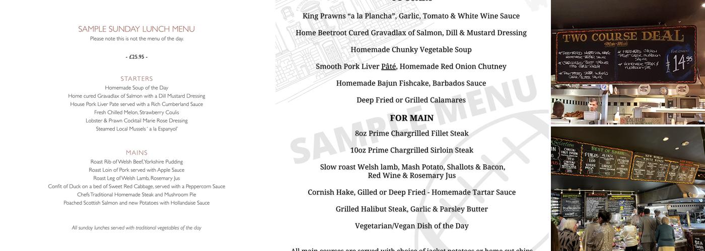 The Old Custom House Menu