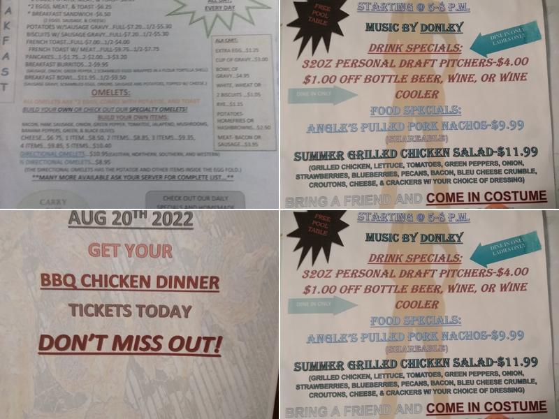 Angle Back Just One More Llc Menu