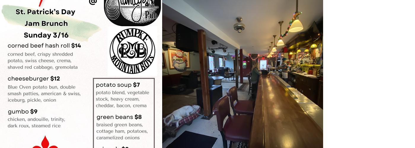 Stanley's Pub Menu