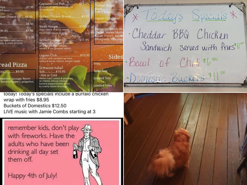 The Lagoon Saloon Menu