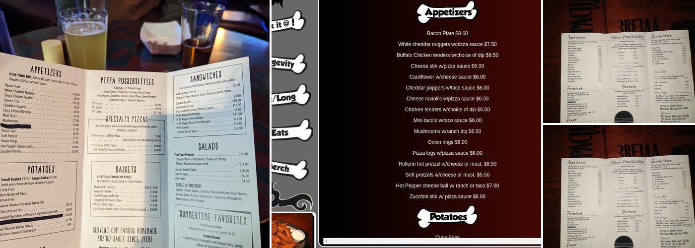 Park Tavern Menu