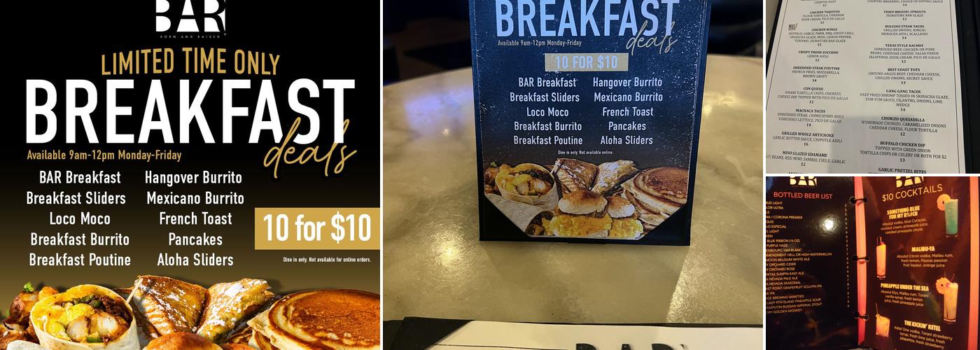 Born And Raised Las Vegas Menu