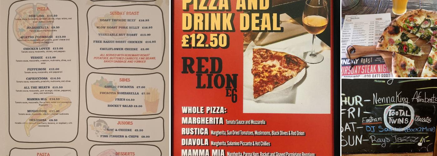 The Red Lion E6 Menu